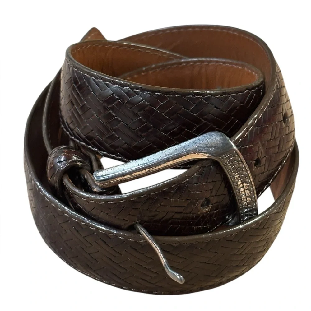Brighton Black and Brown leather Belt set size 34